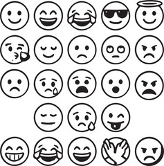 Emojis Black and White