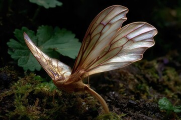 Enchanted Forest Insect with Shimmering Wings