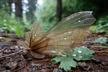 Delicate Transparent Insect Wings in Nature