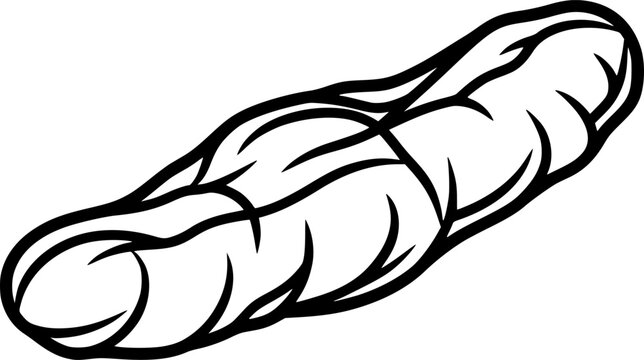 Coprolite fossil dinosaur dung outline vector
