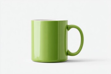 Green mug, glossy finish