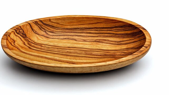 Artisan Bowl in Wood: A close-up studio shot captures the natural beauty and rustic charm of a handmade wooden bowl, perfect for serving dishes or display.