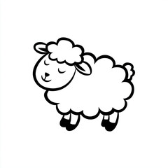 Obraz premium Sheep on a white isolated background