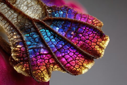 Enthralling Macro of an Insect Wing's Texture