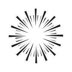 Obraz premium Explosion starburst graphic design element with radiating lines from the center