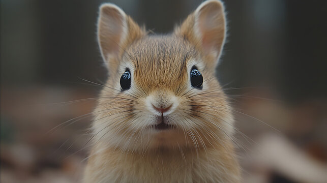 Adorable Close-Up of a Young Eastern Cottontail Rabbit