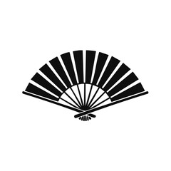 Elegant Hand Fan Silhouette Depicts Traditional Beauty and Graceful Design