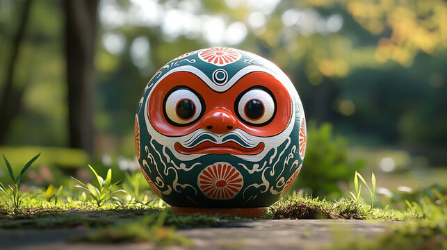 painted easter egg with easter eggs