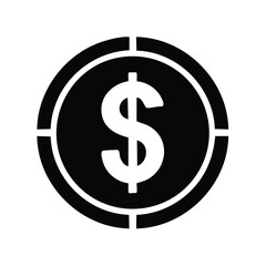 Obraz premium Dollar sign coin icon representing finance economy business and payment transactions