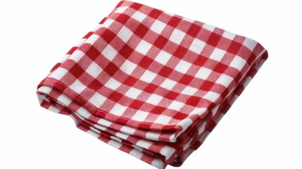 Obraz premium This red checkered cloth brings charm to your kitchen or picnic spread, perfect for meals or decorations.
