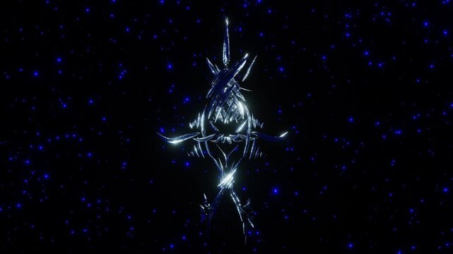 seamless 3D digital art background: shadow totem [tiger soul]