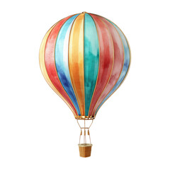 Obraz premium Colorful hot air balloon against black background (2)