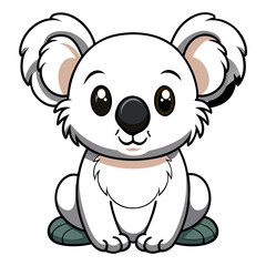 Obraz premium Sitting Koala Clipart Isolated