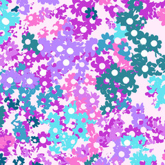 Beautiful Pink Purple and Teal Floral Background