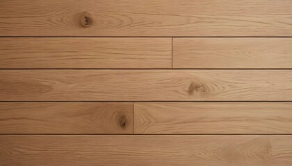Fototapeta premium Warm Oak Wood Paneling: Natural Grain and Knot Detail, Horizontal Planks