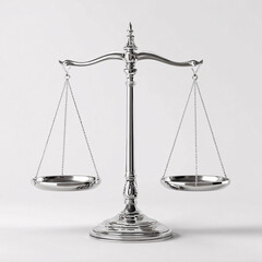 Legal Action, Scales of Justice, Courthouse, Illustration, Minimalist Style, Close-Up, Law Concept