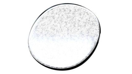 Realistic Disc 3D Glass Render: Transparent Glass Effect with Frosted Texture