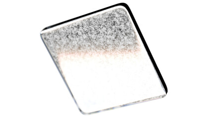 Realistic Square 3D Glass Render: Transparent Glass Effect with Frosted Texture