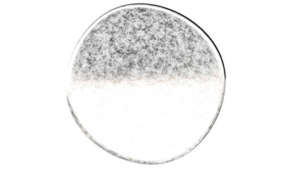 Realistic Disc 3D Glass Render: Transparent Glass Effect with Frosted Texture