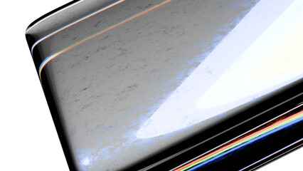 Realistic 3D Glass Render Background: Transparent Glass Effect with Frosted Texture