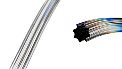 Realistic Splines 3D Glass Render: Transparent Glass Effect with Frosted Texture