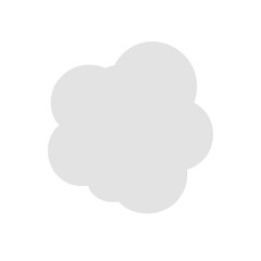 Obraz premium Abstract Fluffy Cloud Shape in Soft Gray Tones on a Clean White Background