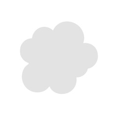 Obraz premium A simple cloud graphic with puffy lobes on a bright white background