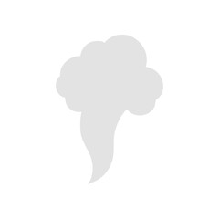 Rising vapor or gas graphic on a white background