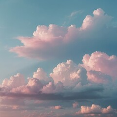 Soft Pastel Cloudy Sky Background for Dreamy Designs