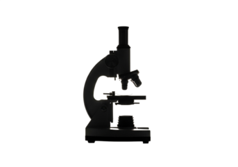 Microscope science research laboratory equipment scientific tool biology medical analysis silhouette