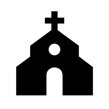 Building church solid icon vector illustration