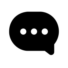 Chat dots solid icon vector illustration