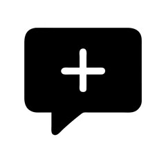 Comment add solid icon vector illustration