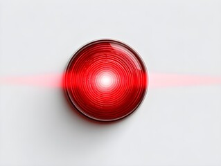 Red Light Beam Icon – HD Transparent Tech Style on White Background for UI & Digital Innovation