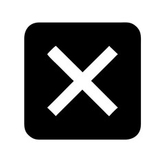 Obraz premium Delete solid icon vector illustration