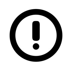Exclamation solid icon vector illustration