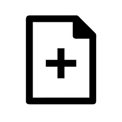File add solid icon vector illustration