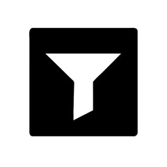 Filter square solid icon vector illustration