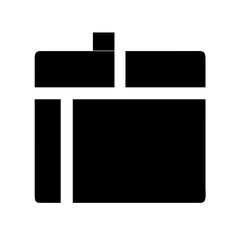 Gift wrap solid icon vector illustration