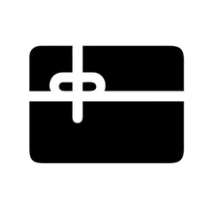 Fototapeta premium Gift card solid icon vector illustration