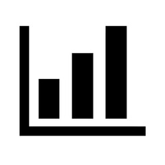 Obraz premium Graph bar solid icon vector illustration
