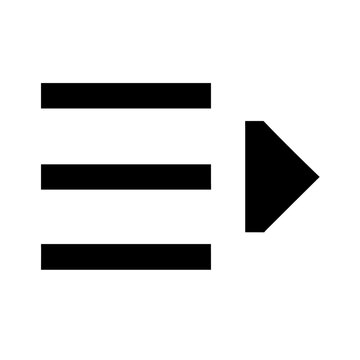 Left indent solid icon vector illustration