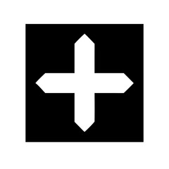 Obraz premium Medical alt solid icon vector illustration