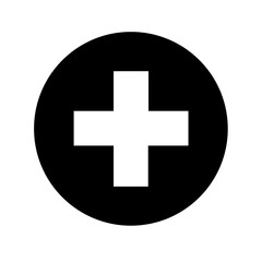 Obraz premium Medical plus solid icon vector illustration