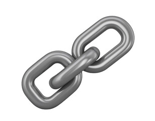 Obraz premium Shiny Silver Chain Links Isolated On Transparent Background With Reflective Surfaces