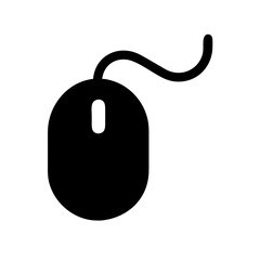 Mouse solid icon vector illustration