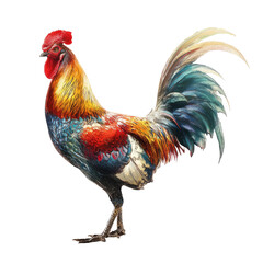 Fototapeta premium Colorful rooster profile