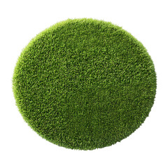 Lush green grass circle isolated perfect for design elements or nature concepts