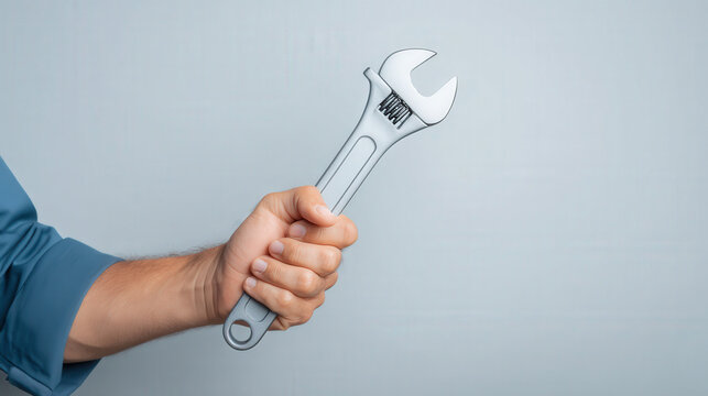 Hand holding adjustable wrench symbolizes trusted repair shop reliable service