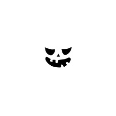 Halloween scary face icon